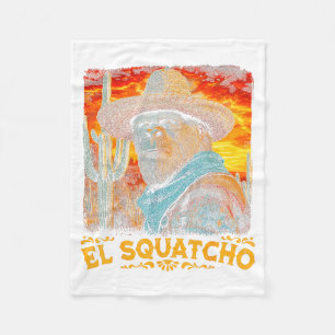 Bigfoot El Squatcho Sasquatch Mexican Cinco de Fleece Blanket