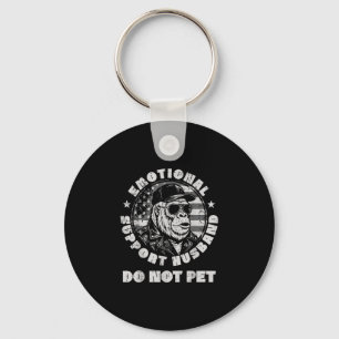 Bigfoot emotional support husband funny sasquatch key ring