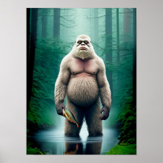 Bigfoot Encounter - 12 x 16 Poster
