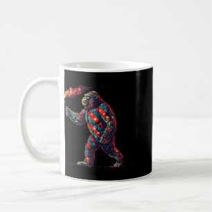 Bigfoot Fireworks 4th Of July Men Sasquatch Americ Coffee Mug