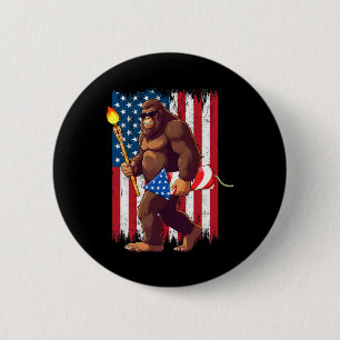 Bigfoot Fireworks 4th Of July Sasquatch American U 6 Cm Round Badge