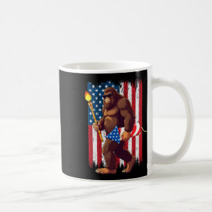 Bigfoot Fireworks 4th Of July Sasquatch American U Coffee Mug