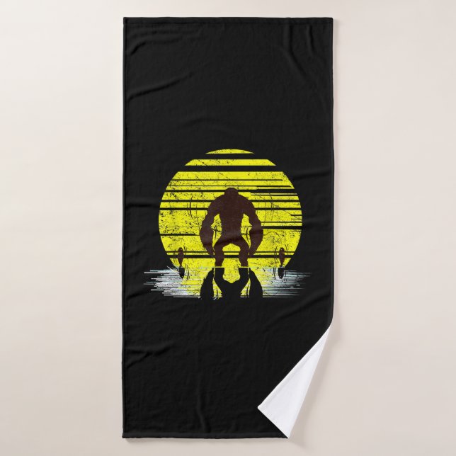 Bigfoot Fishing Camp Bait Boating Lure Fishing Bath Towel (Bath Towel)