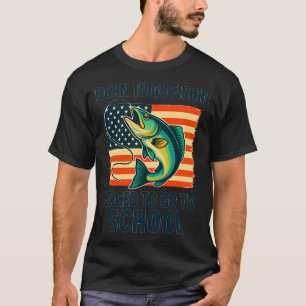 Bigfoot Fishing Design Men Boys Sasquatch Fishing  T-Shirt