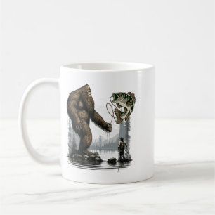 Bigfoot Fishing Funny Sasquatch Fish 1 Coffee Mug
