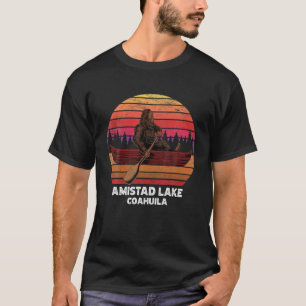 Bigfoot Fishing Lake Canoeing Amistad Lake T-Shirt
