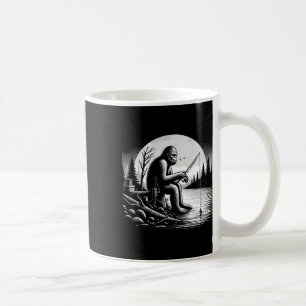 Bigfoot Fishing Lake Sasquatch Fisherman Funny Fis Coffee Mug