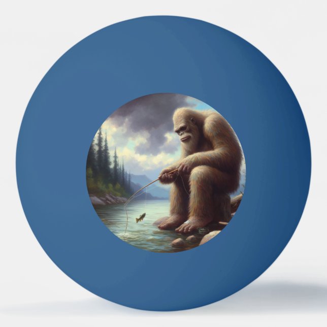 Bigfoot Fishing Ping Pong Ball (Front)