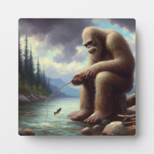 Bigfoot Fishing Plaque