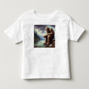 Bigfoot Fishing Toddler T-Shirt