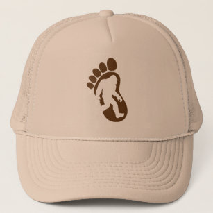 Bigfoot Footprint Silhouette Sasquatch Trucker Hat
