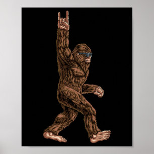 Bigfoot For Men And Women - Rock On Sasquatch Big  Poster