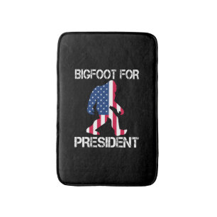 Bigfoot For President Funny Bigfoot Bath Mat