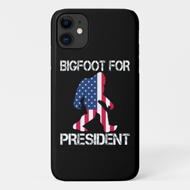 Bigfoot For President Funny Bigfoot Case-Mate iPhone Case (Back)