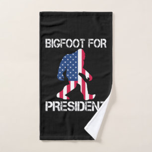 Bigfoot For President Funny Bigfoot Hand Towel