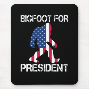 Bigfoot For President Funny Bigfoot Mouse Pad