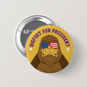 Bigfoot For President Funny Sasquatch 6 Cm Round Badge