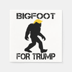 Bigfoot For Trump 2024 Elections Napkin