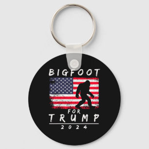 Bigfoot For Trump - Vote Trump Funny Sasquatch Yet Key Ring