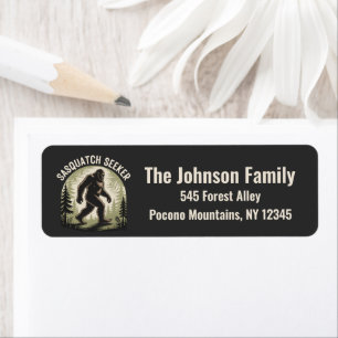 BigFoot Forest Sasquatch Seeker Family Vacation Return Address Label