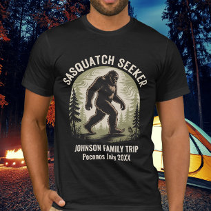 BigFoot Forest Sasquatch Seeker Family Vacation T-Shirt
