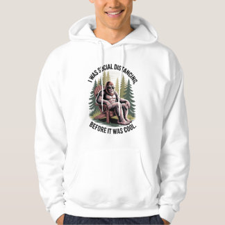 Bigfoot Funny Social Distancing Joke Hoodie