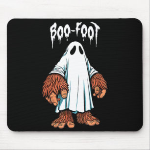 Bigfoot ghost costume halloween boo-foot sasquatch mouse pad