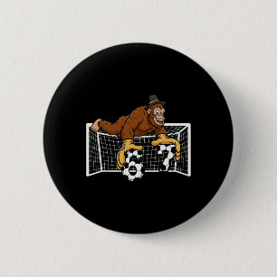 Bigfoot Goalie Soccer 67 Six Seven Boys Thanksgivi 6 Cm Round Badge