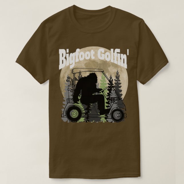Bigfoot Golfing Golf Golfs Golfer T-Shirt (Design Front)