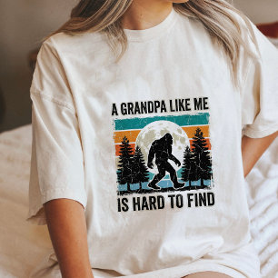 Bigfoot Grandpa Retro Sunset Vintage Tri-Blend Shirt