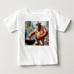 Bigfoot Grilling Burgers Baby T-Shirt