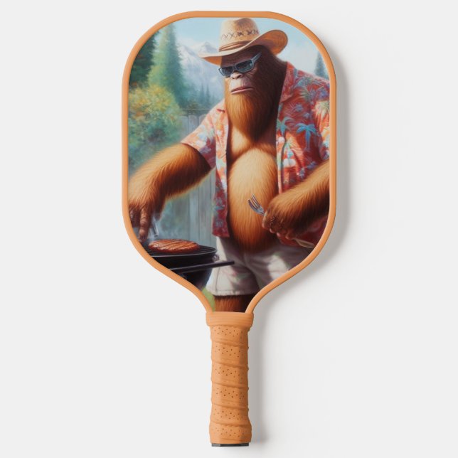 Bigfoot Grilling Burgers Pickleball Paddle (Front)