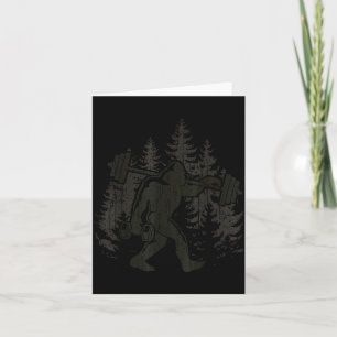 Bigfoot Gym Workout Fitness Forest Men Women Card