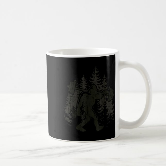 Bigfoot Gym Workout Fitness Forest Men Women  Coffee Mug (Right)
