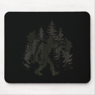 Bigfoot Gym Workout Fitness Forest Men Women  Mouse Pad