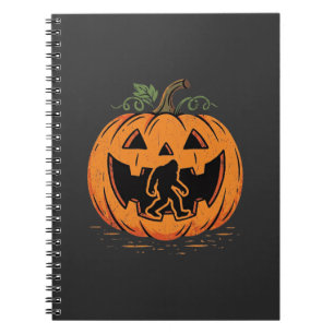 Bigfoot Halloween Pumpkin Silhouette Design_1 Notebook