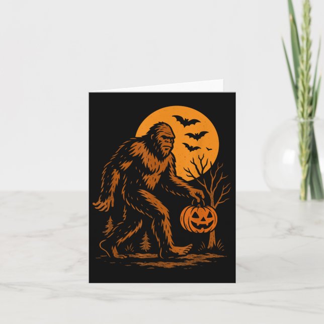 Bigfoot Halloween Sasquatch  Card (Front)