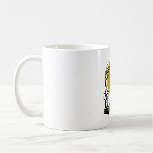 Bigfoot Halloween Shirt Full Moon Dog Walk_1 Coffee Mug