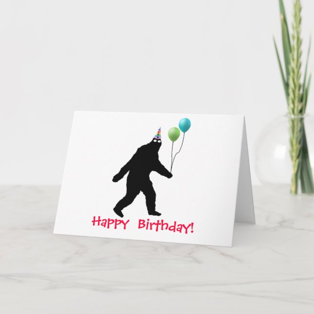 Bigfoot Happy Birthday! Card (Front)