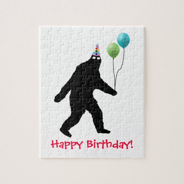 Bigfoot Happy Birthday! Jigsaw Puzzle (Vertical)