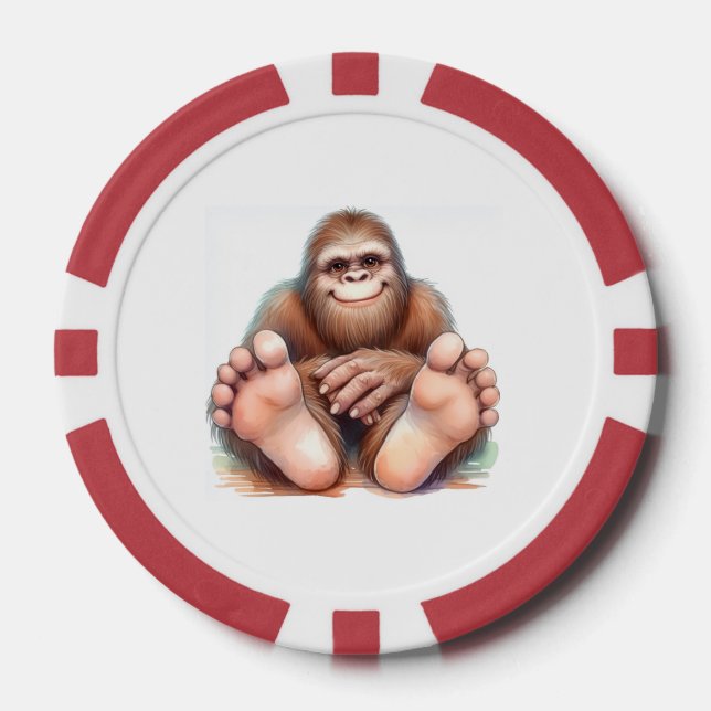 Bigfoot Happy Feet Poker Chips (Front)