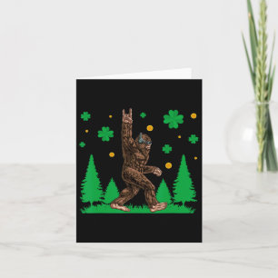 Bigfoot Happy St Patricks Day Shirt Funny Green Sa Card