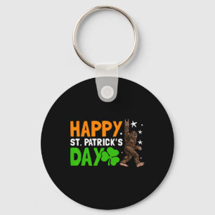 Bigfoot Happy St Patricks Day Shirt Funny Green Sa Key Ring