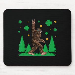 Bigfoot Happy St Patricks Day Shirt Funny Green Sa Mouse Pad