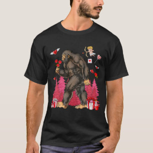Bigfoot Heart Valentine Love Sasquatch Believe T-Shirt