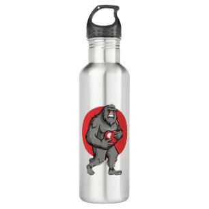 bigfoot heart valentines day 710 ml water bottle