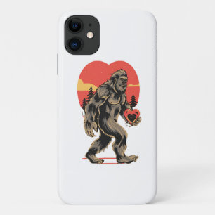 bigfoot heart valentines day iPhone 11 case