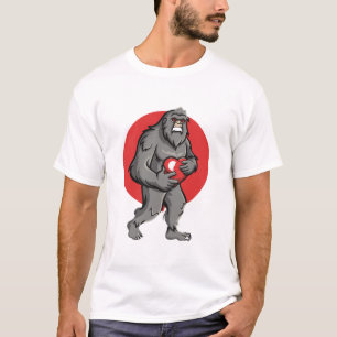 bigfoot heart valentines day T-Shirt