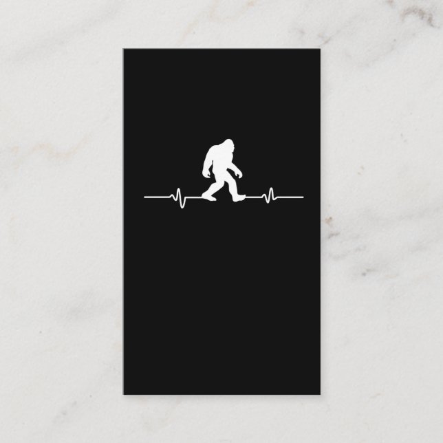 Bigfoot Heartbeat Humour Funny Sasquatch Fan Business Card (Front)