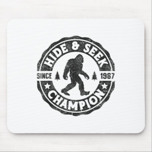 Bigfoot Hide And Seek Champion Funny Sasquatch Ret Mouse Pad